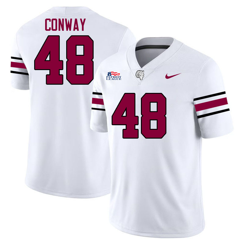 Fordham Rams #48 James Conway College Football Jerseys,Uniforms-White